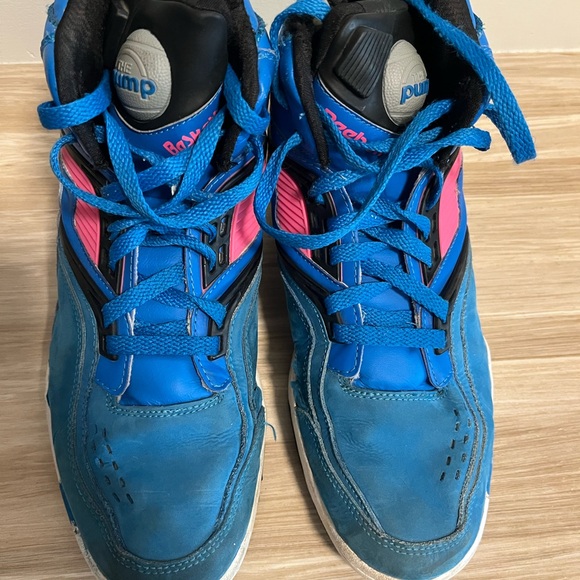 Reebok Pump Twilight Zone Sneakers | Men’s 9.5 | Blue/Pink/Black - Picture 6 of 10
